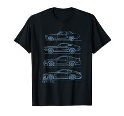 Diseño clásico del patrimonio de la evolución de coches antiguos Camiseta