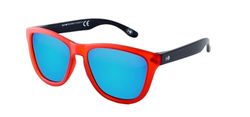 NAIF Magaluf Lunettes de Soleil Unisex-Adult, Rouge et Noir Mat, Moyen