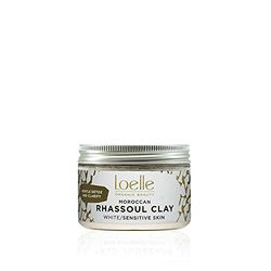 Loelle – Ren vit lera (pulver) – naturligt medel mot akne, perfekt för känslig hud – ekologisk hårmask för oljigt hår rengörande ansiktsmask – Rhassoul lera från Marocko 150 g