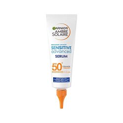 Garnier Avancerat skyddsserum för känslig hud, SPF 50 +, vattentålig, med x2 Ceramider, bärnstenssolaire, 125 ml