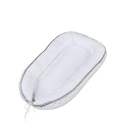 babybay Nid de Sommeil Blanc avec Étoiles Gris Perle 1 Unité