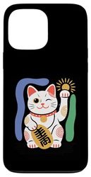 Lucky Cat Maneki Neko Japanese Fortune Waving Charm Art Case for iPhone 13 Pro Max