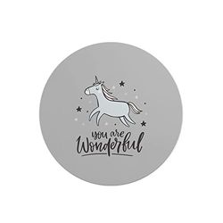Questo Casa, Round Digital Printed Mouse Pad, Non-Slip Base, for Office and Home, Diameter:22cm
