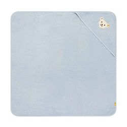Steiff Unisex Mini Basic badhanddoek met capuchon voor kinderen, Celestial Blue, One size