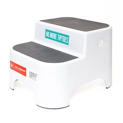Prince Lionheart Uppy2® |Tvåstegspall för barn | Mångsidig| Halkfri topp och bas | potträning | Småbarnspall | Bärhandtag | Kök och badrum — Galaktisk grå