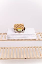 Questo Casa, asciugamano 1 pezzo, 100% cotone, telo bagno / asciugamano, bianco, 50x90 cm
