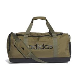 adidas Essentials Linear Duffel Bag, Borsone Unisex-Adulto, Olive Strata/Black, M