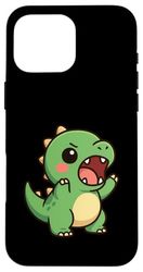 Jurassic Roar. Cute Kawaii Dinosaur Cartoon Case for iPhone 16 Pro Max