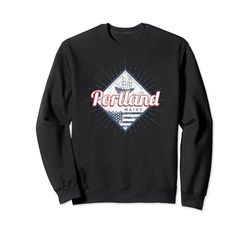 Portland Maine City Estados Unidos Vintage USA Recuerdo Sudadera