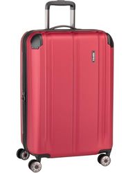 Travelite city 4w trolley, rood, 68 cm (Trolley M), Trolley met 4 wielen met harde schaal met beschermende hoeken