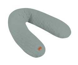 Béaba, Big Flopsy, Coussin d'allaitement/Grossesse, Oreiller de Grossesse/Maternité, Multifonctions, Convient pour Dormir/Allaiter, Soutien, Détente et Confort Optimal, Fleur de Coton,Oekotex, Sauge