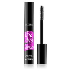 Eveline Cosmetics Extra Lashes Volume & Care Mascara, extreem verdichtend en verzorgend, 12 ml, zwart