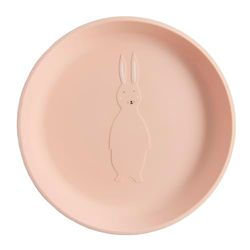 Trixie Silicone Plate – Mrs. Rabbit - 100% Food Grade Silicone – 4m+ Durable and Easy to Clean Tableware - Perfect for Baby-Led Weaning and Independent Eating