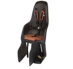 MINIA for Carrier 8405700001 - Rear bicycle child seat assembled on the luggage carrier, recommended age of 9 months to 6 years and maximum weight of 22kg in black.