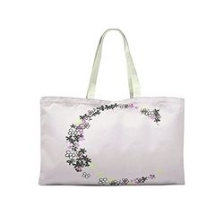 Bonamaison Bolso De Mano Impreso, 100% Algodón, Bolso de la Compra Reutilizable, Bolso De Compras, Ecológico, Plegable, Bolso de Tela de Lona con Asas, 50x40 Cm - Diseñado y Fabricado en Turquía