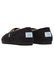 TOMS Alpargata, Mocasín Plano Mujer, Black/Black Wide Recycled Cotton Canvas, 41 EU Ancho