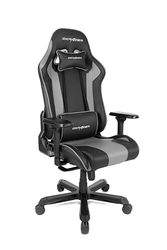 DX Racer 2 Escritorio para Juegos, con función de balancín, Altura Ajustable, giratoria, para Ordenador, Silla de Oficina ergonómica, Tela, Negro, B/H/T: ca. 53/126-136/52 cm