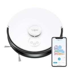 Tapo TP-Link RV30C Mop robotdammsugare med torkfunktion | LiDAR & Gyro dubbelnavigeringssystem, 4 200 Pa sugkraft, 3 h kontinuerlig rengöring, 300 ml vattentank, stöder kontroll via Alexa & Google