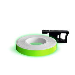 4R Quattroerre.it 10290 Wheel Stripes riscas fluorescentes para jantes de mota com aplicador, verde, 7 mm x 6 mt