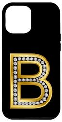 Custodia per iPhone 13 Pro Max Cool B Alphabet Cute Initial Monogram Letter B Graphic