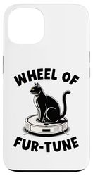 Wheel Of Fur-Tune Cat On Robot Vacuum Cleaner Cat Case for iPhone 13