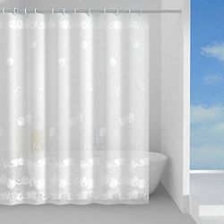 Gedy | Strudel Tenda Doccia in Peva, Finitura Bianca, Dimensioni 200 x 120 x 0,1 cm e Peso 0,245 kg