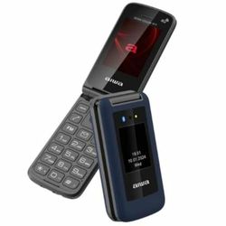 Aiwa FP-30-4G/BL 4G mobiele telefoon met deksel, dual-sim, Bluetooth 5.1, FM-radio, dual-scherm, SOS, camera en zaklamp, kleur: blauw