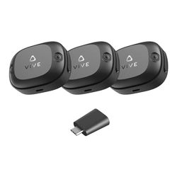 HTC VIVE Ultimate Tracker 3 Pack + Dongle — Full-Body Tracking for VR