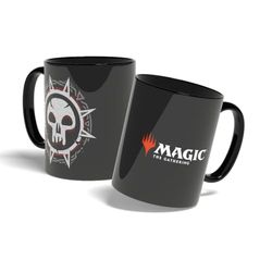 Konix Magic The Gathering Tasse - Keramiktasse - 320 ml - Schwarz Mana Motiv