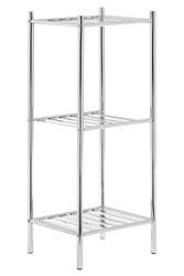Premier Housewares 3 nivåer hylla enhet, metall, silver, 78 x 33 x 28 cm