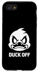 Divertente gioco di parole sugli animali del cartone animato Duck Off Cheeky Custodia per iPhone SE (2020) / 7 / 8