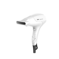 Braun - BRHD180E - Sèche-cheveux Power Perfection - Compact & léger, Touche air frais pour fixer la coiffer, Système de chauffe par infra-rouge, Blanc