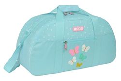 Safta Moos Butterflies Sac de Sport, idéal pour Les Enfants de différents âges, Confortable et Polyvalent, qualité et résistance, 50 x 26 x 20 cm, Bleu Clair, Bleu Clair, Estándar, Décontracté