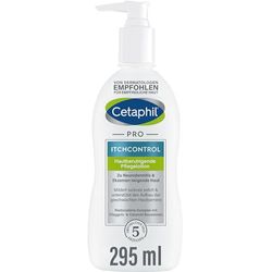 Cetaphil PRO ItchControl hudlugnande vårdlotion 295 ml, för hud som är benägen för atopisk dermatit och eksem, lindrar kliande, irriterad hud, med sheasmör, filaggrin och ceramidbyggstenar