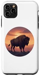 Retro Bisonte Amante Animali, Vintage Bisonte Yak Wildlife Lovers Custodia per iPhone 11 Pro Max