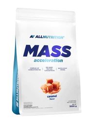 ALLNUTRITION Mass Acceleration Gainer Food Supplement - Carbohydrate and Animal Protein Powder for Bodybuilding & Performance Boost - Gluten Free - 3000g - Caramel