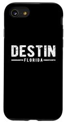 Destin Florida USA Simple Minimalist Vintage Style Design Case for iPhone SE (2020) / 7 / 8