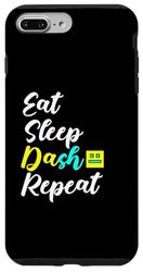 Custodia per iPhone 7 Plus/8 Plus Eat Sleep Dash Repeat Video Game Geometry Video Gamer