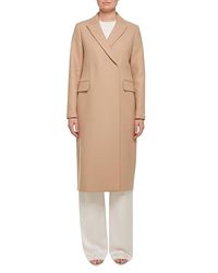 Ted Baker kvinnors WMO-RAMIZ-Midi bröst dubbelvänd ullrock, Camel, 32