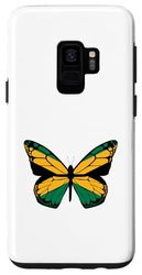Coque pour Galaxy S9 Papillon vert et orange