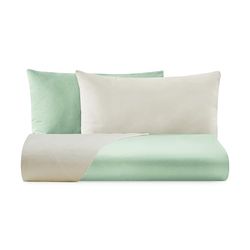 Double Duvet Cover Set with 4 Pillowcases – Bamboo/Ivory – 100% Cotton Percale – Made in Italy – Boston Model