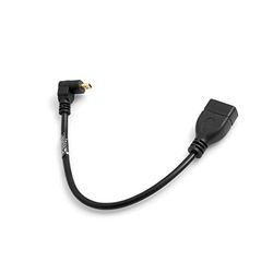 System-S Micro HDMI (macho), ângulo abaixo, conector de ângulo de 90° a HDMI (feminino), cabo de entrada fêmea de 22 cm
