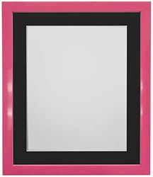 FRAMES BY POST 0,75 tum rosa fotoram med svart montering 20 x 16 bildstorlek 16 x 12 tum plastglas