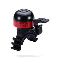 BBB Cycling Unisex's MiniFit BBB-16 cykling cykel mini styre ljudklocka för väg berg och racercyklar röda vuxna, en storlek