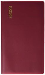 rido/idé Weekly Desk Planner Calendar Model TM 17/contacter 2023, Sheet Size 8.7 x 15.3 cm, Burgundy