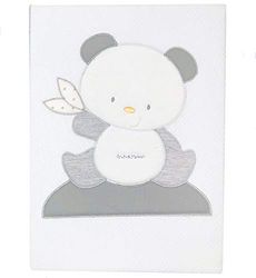 Andy & Helen 3/4470cd03 GR Couverture Lit Brodé Coton, gris