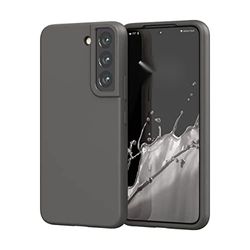 Samsung Galaxy S22 Custodia, morbida e flessibile in gel di silicone, protezione antiurto con protezione anti-caduta per fotocamera, sottile, antiurto, per Samsung Galaxy S22, nero opaco