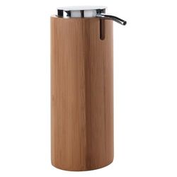 Gedy al 11-80 ALTEA--Dispenser per sapone liquido con supporto di bambù, colore: naturale, finitura cromata