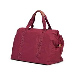 CHILDHOME, Mommy Bag, förvaringsväska, moderskap, resväska, stor kapacitet - hängmatta, justerbar axelrem, fack, isolerad ficka, resväska, urban kollektion Bordeaux