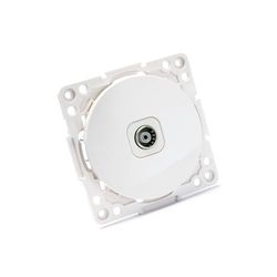 Zarivy B1226395 Connecteur 1 Voie Blanc pour Prise Allemande/française, idéal pour installations audiovisuelles et connexions TV, Image
